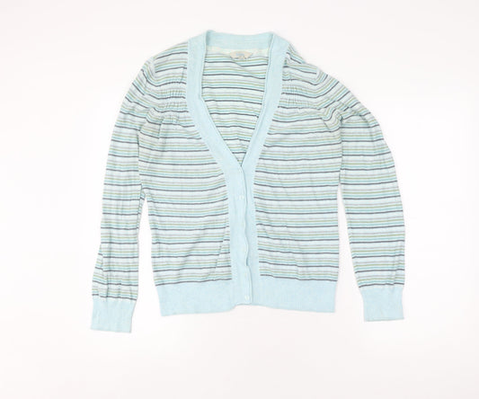 Fat Face Women's Blue Stripe Cardigan Size 14
