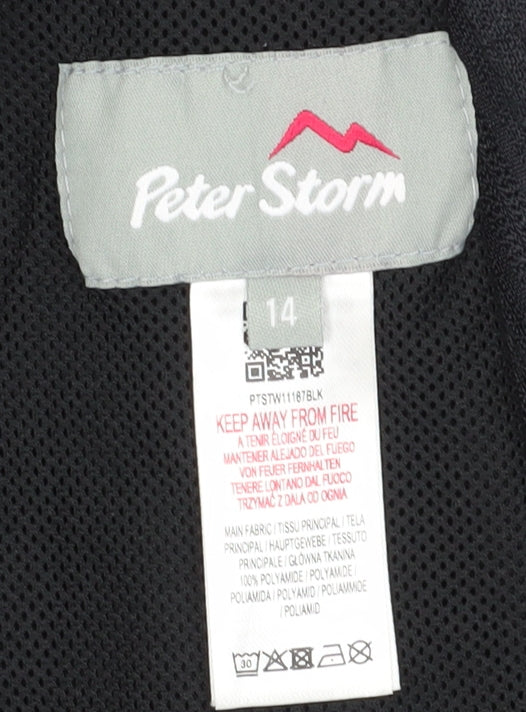 Peter Storm Women's Black 14 Waterproof Rain Coat