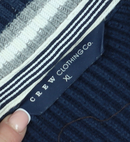 Crew Clothing Co. Men's Blue XL Henley Jumper