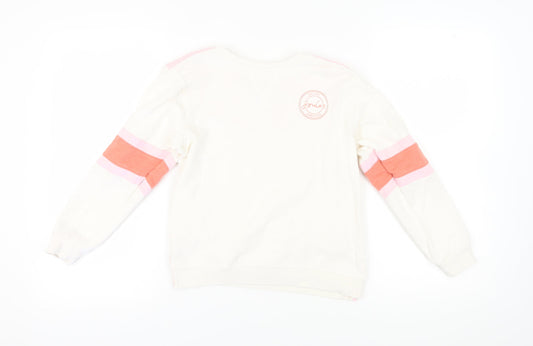 Joules Girls Ivory Pullover Sweatshirt, Size 9 Years