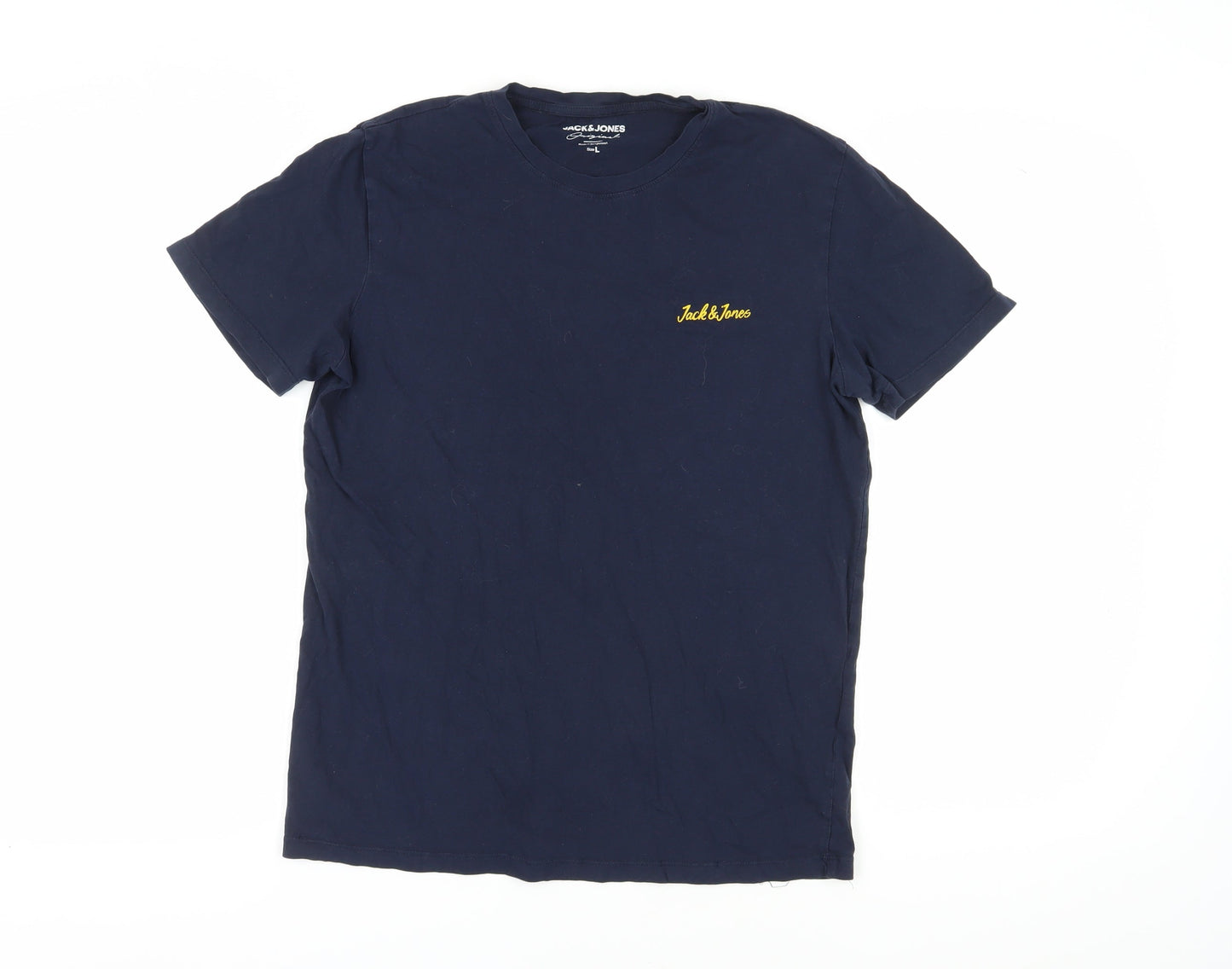 Jack & Jones Men's Blue L T-Shirt, Short Sleeve