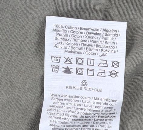 Jack & Jones Men's Green Cotton T-Shirt Size L