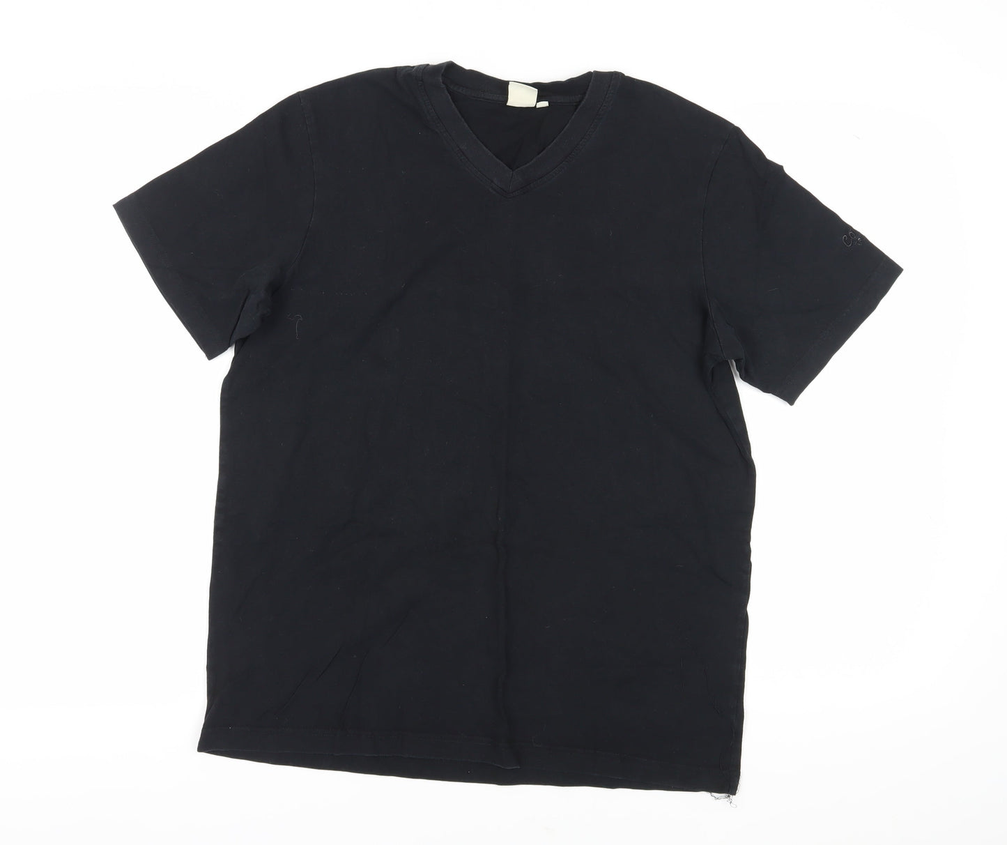 Cotton Traders Men's Black V-Neck T-Shirt