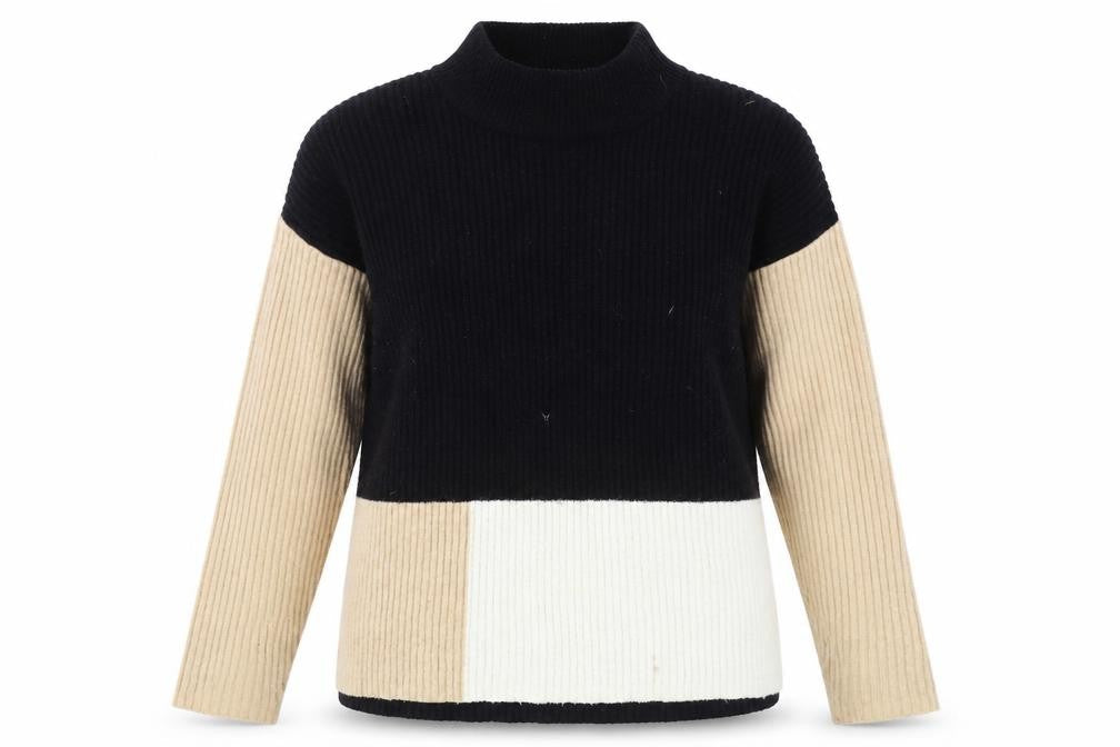 Apricot Women's Black Mock Neck Pullover Jumper M
