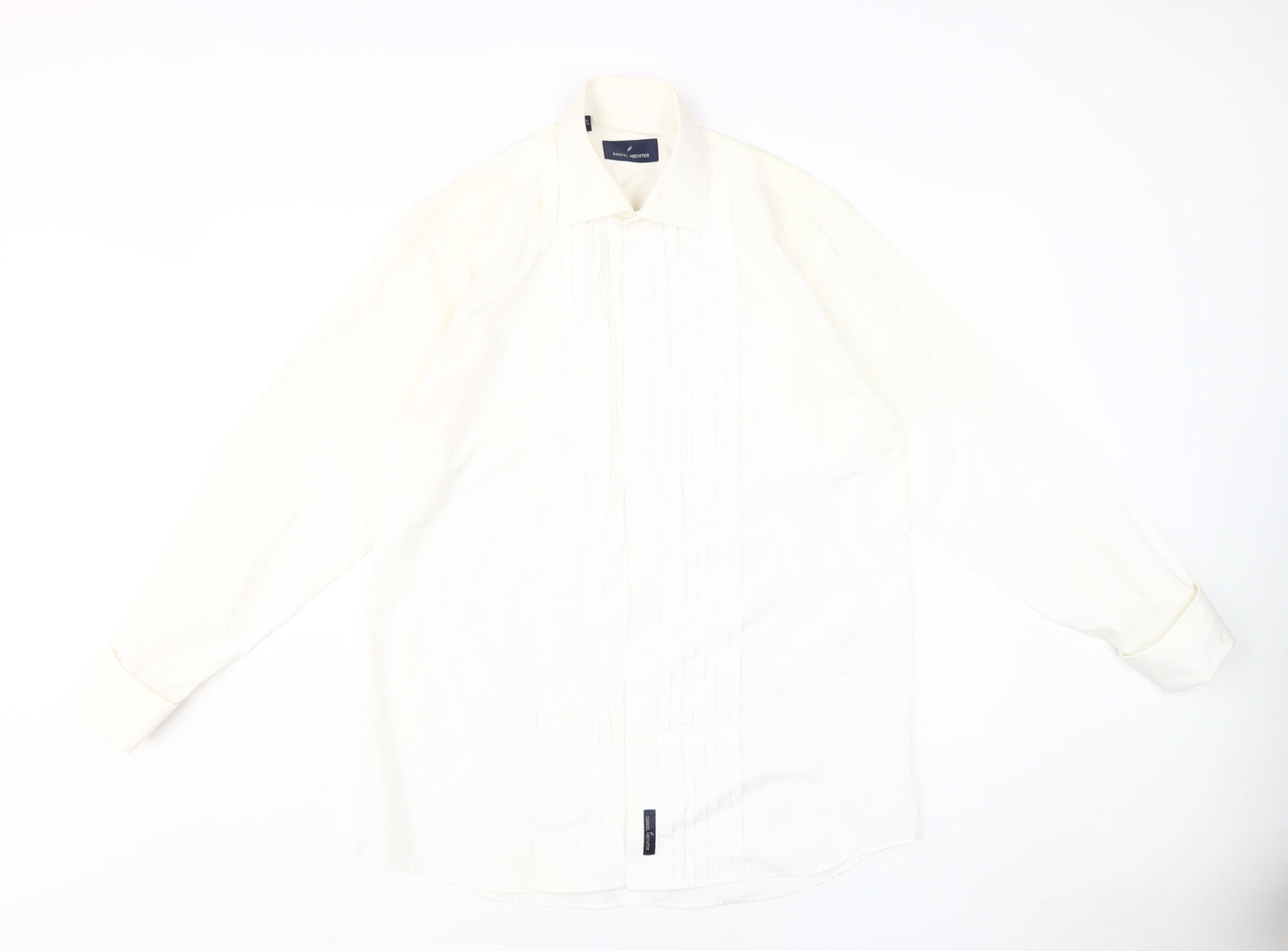 Daniel Hechter Men's White Formal Dress Shirt 15.5