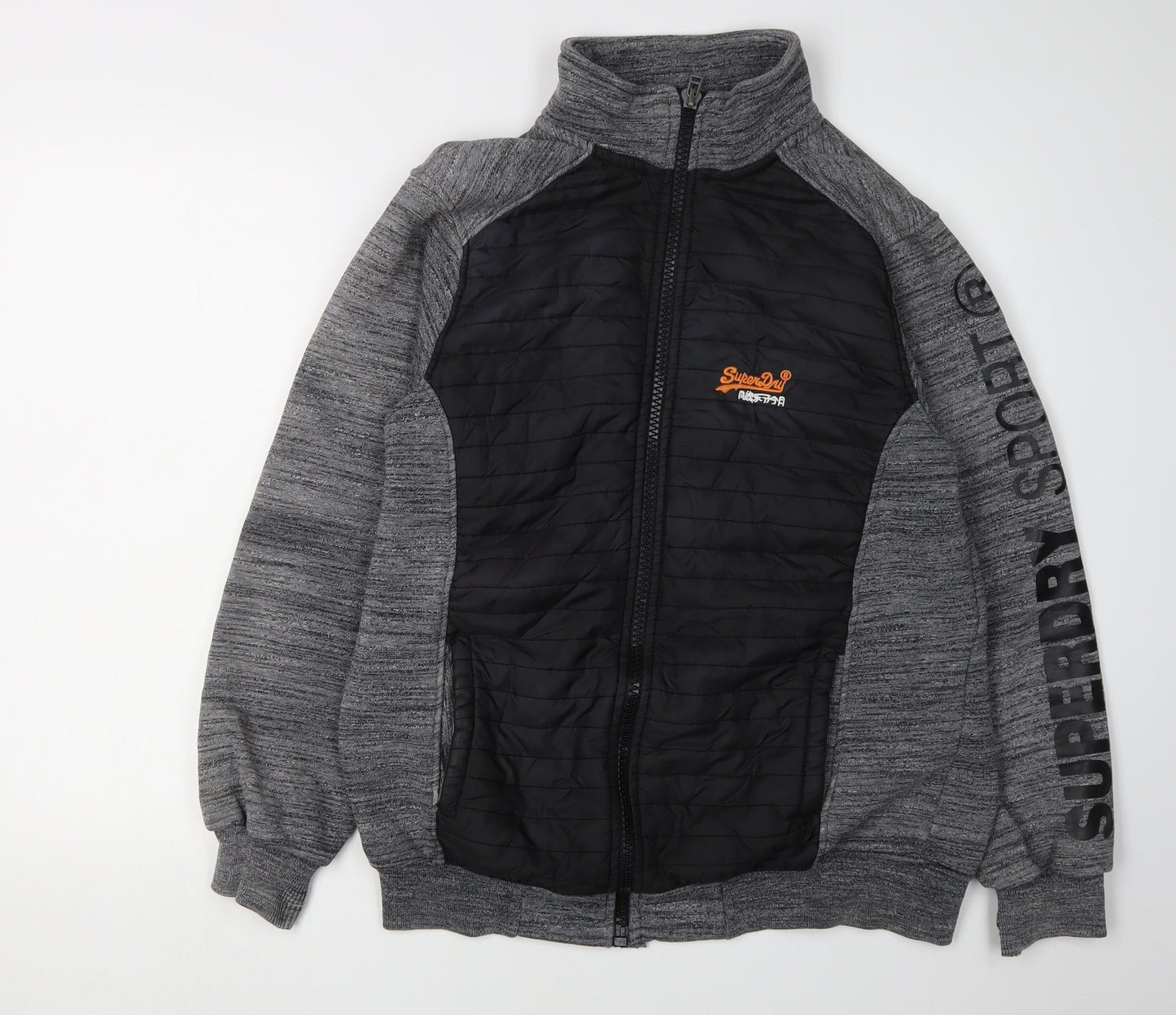 Superdry Men's Grey Knit Jacket L - Full Zip Casual