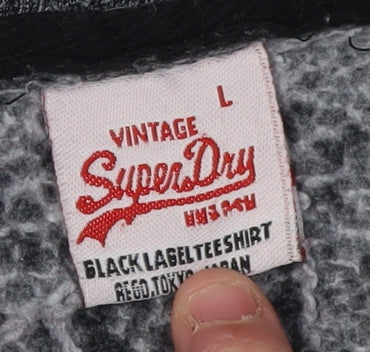 Superdry Men's Grey Knit Jacket L - Full Zip Casual