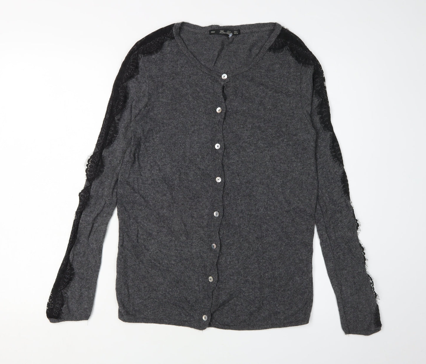Zara Knit Women's Grey Cardigan Size 12