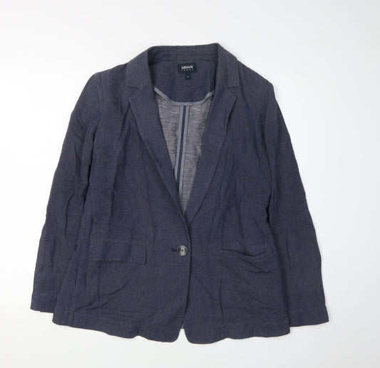 Armani Jeans Women's Blue Blazer Size 16 Regular Fit