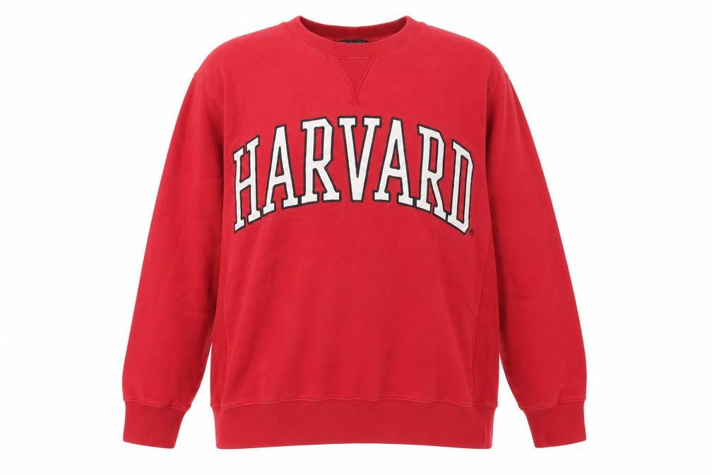 Zara Red Harvard Logo Unisex Sweatshirt - UK 12