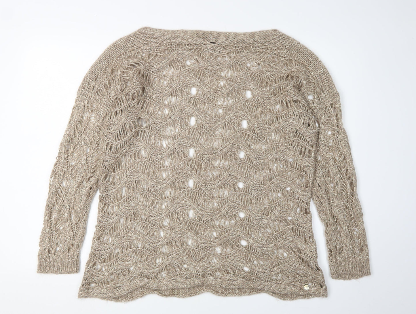 Kocca Beige Open-Knit Pullover Jumper M Women
