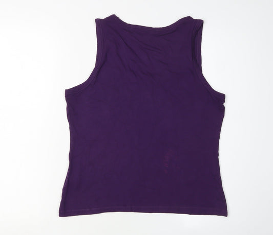 Betty Barclay Women's Purple Tank Top, 12, Beaded Scoop Neck