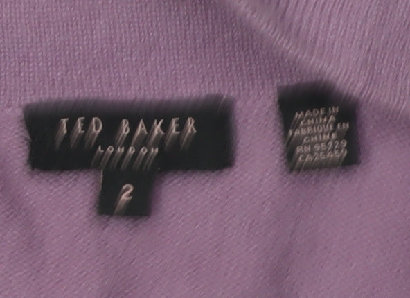 Ted Baker Women’s Purple Shrug Size 10, Wool Cashmere