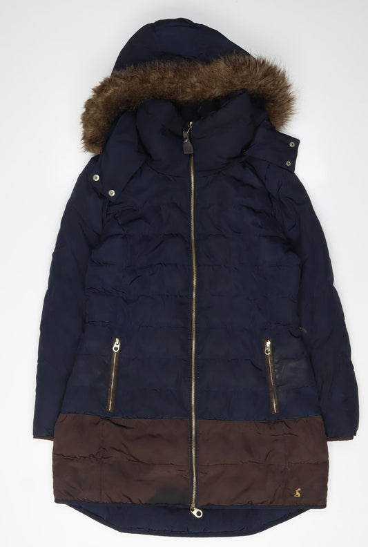Joules Women's Navy Blue Puffer Coat Size 14