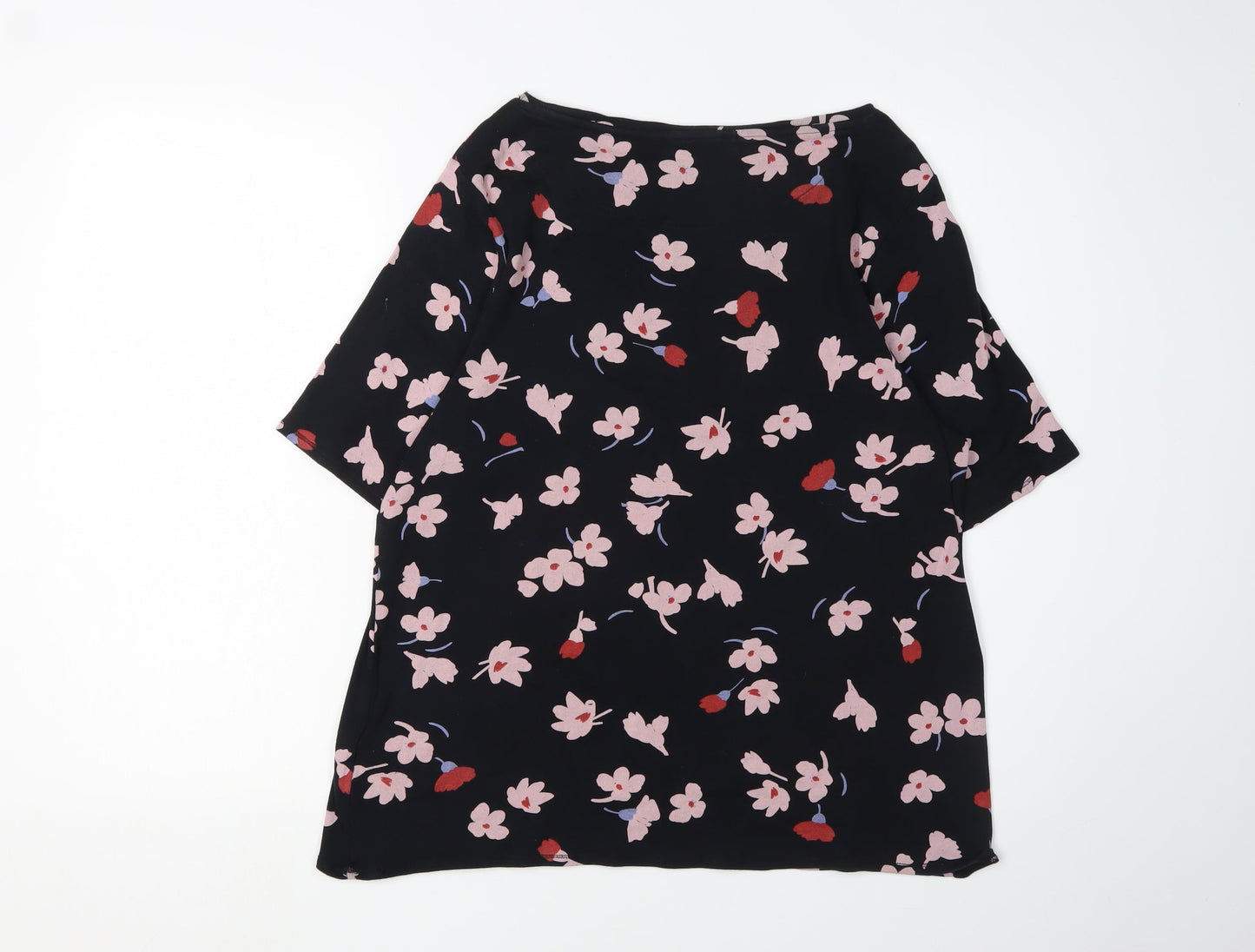 Marks and Spencer Women's Black Floral Blouse, Size 20