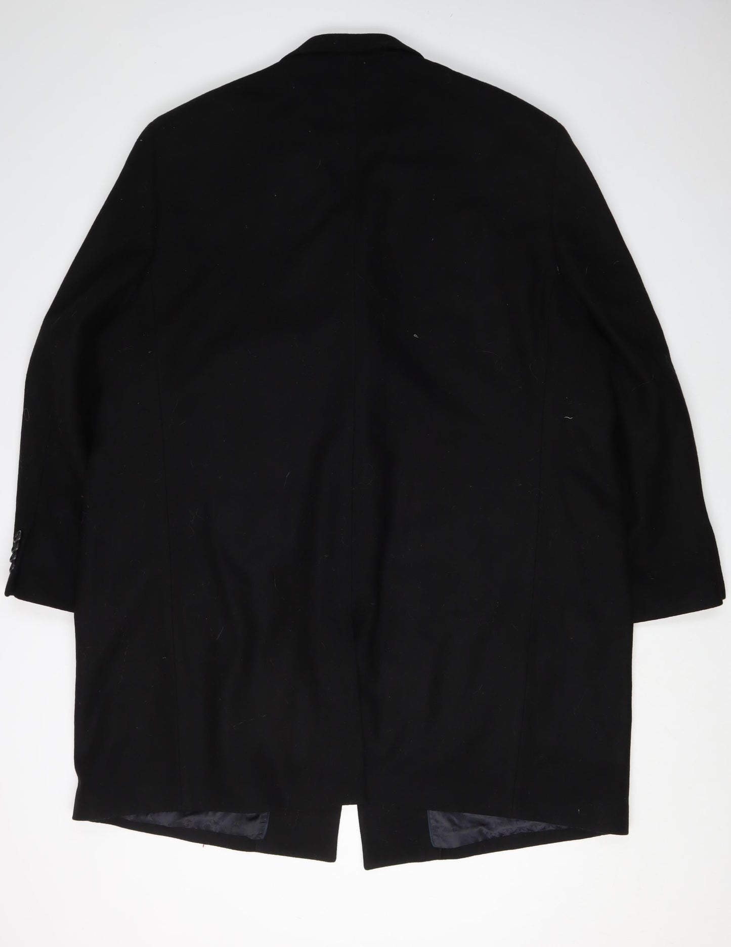 Jeff Banks Men's Black Wool Overcoat 2XL Formal Coat