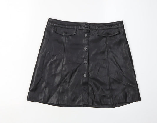 H&M Women's Black Short Pencil Skirt Size 10