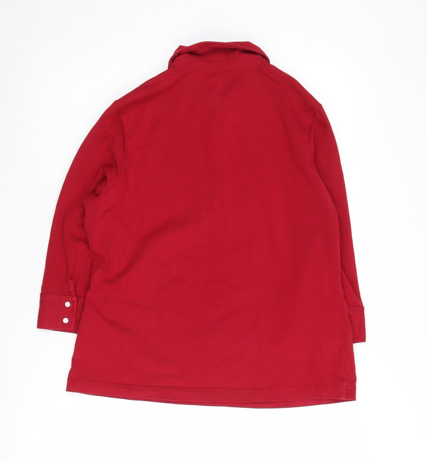 Tommy Hilfiger Red Polo Shirt, Women's Long Sleeve Size 12
