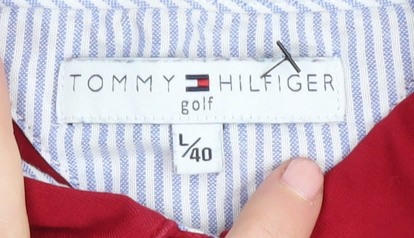 Tommy Hilfiger Red Polo Shirt, Women's Long Sleeve Size 12