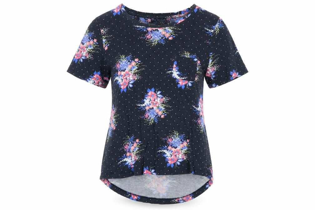 Womens UK Size 8 Laura Ashley Multicoloured Modal Blend T-Shirt