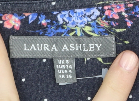 Laura Ashley Women's Multicoloured Floral T-Shirt Size 8