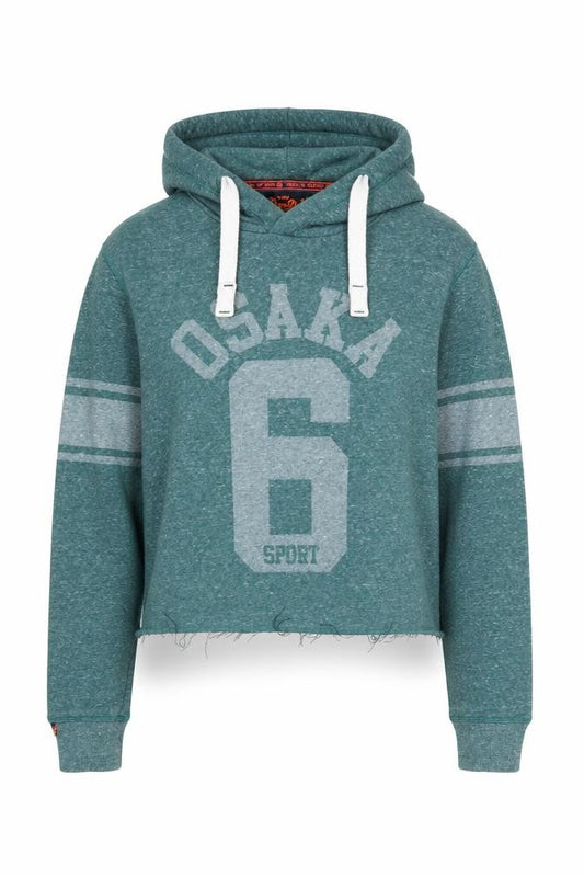 Womens UK M Regular Superdry Green Pullover Hoodie