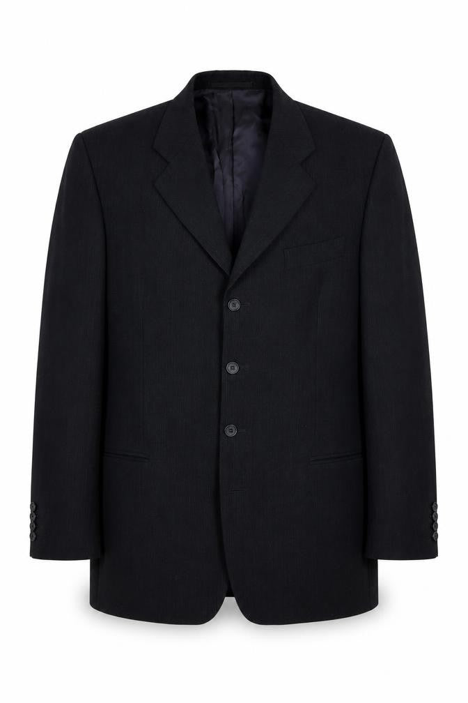 Mens 40 Chest Regular Daniel Hechter Black Three-Button Blazer