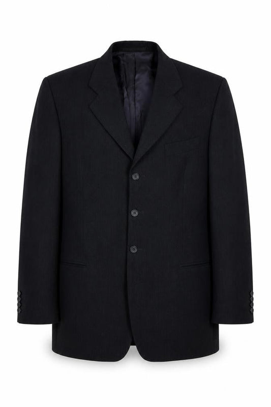Mens 40 Chest Regular Daniel Hechter Black Three-Button Blazer