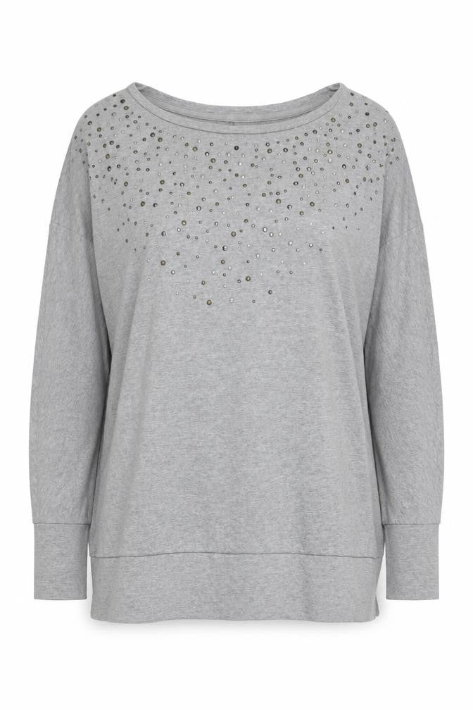 Womens UK M Regular DKNY Grey Pullover Sweatshirt