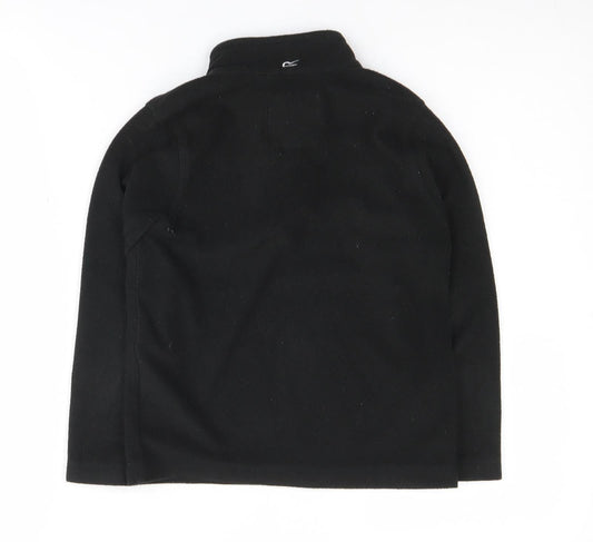 Regatta Boys Black Fleece 1/4 Zip Sweatshirt 7-8Y Outdoor