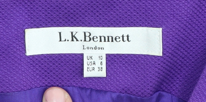 L.K. Bennett Women's Purple A-Line Dress, UK 10