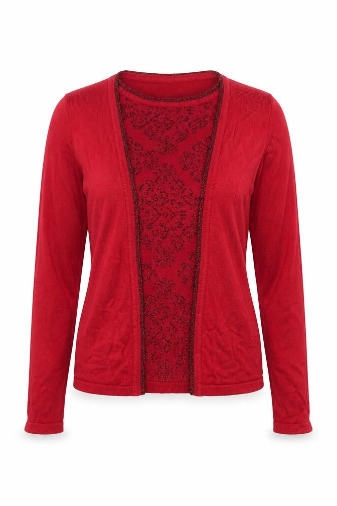 Honor Millburn Women's Red Cardigan S Size