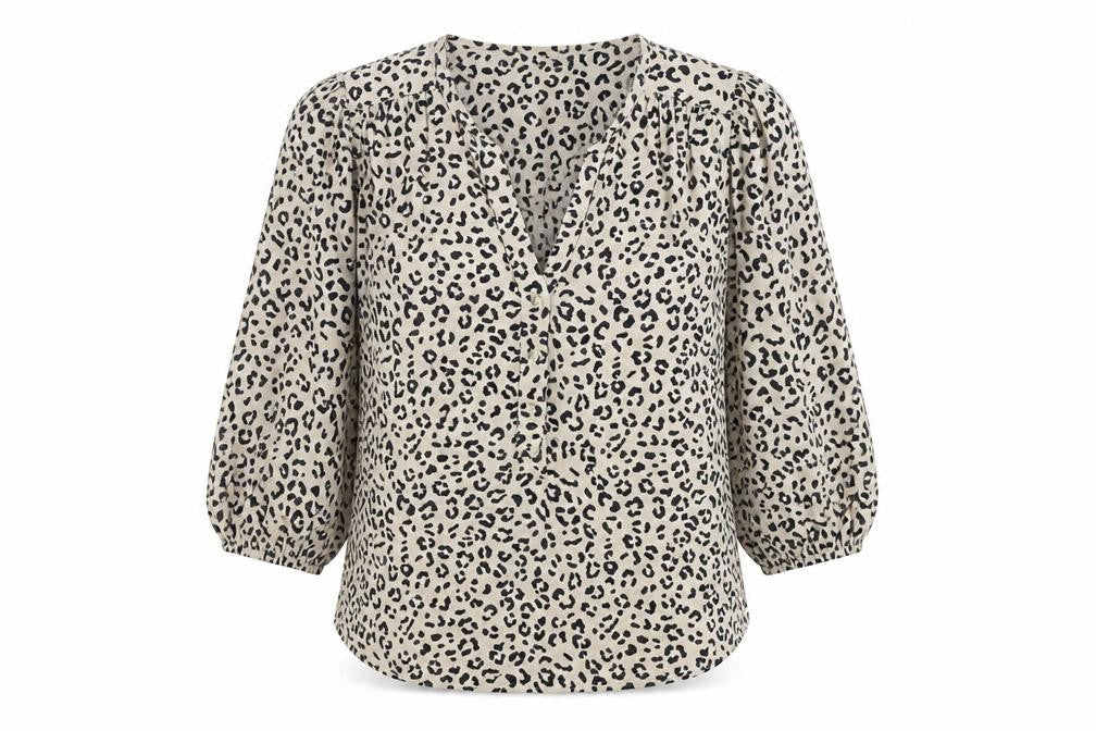 Marks and Spencer Women's Brown Animal Print Blouse Size 12