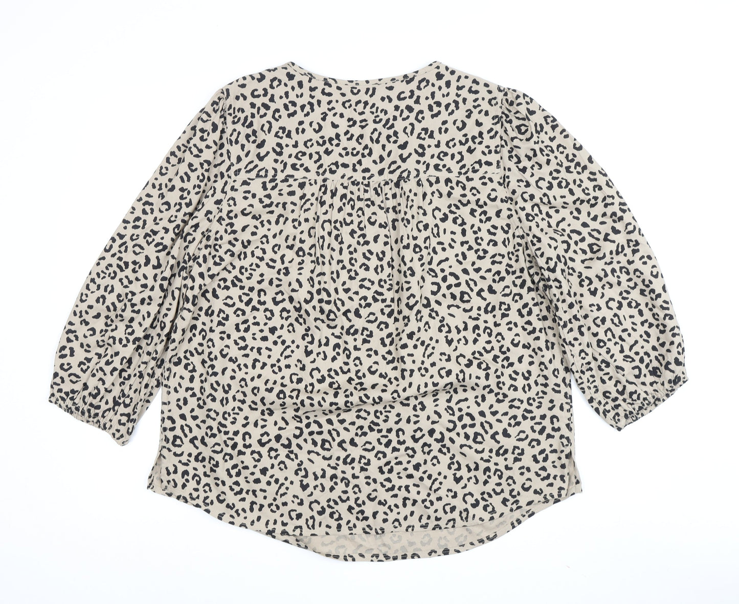 Marks and Spencer Women's Brown Animal Print Blouse Size 12