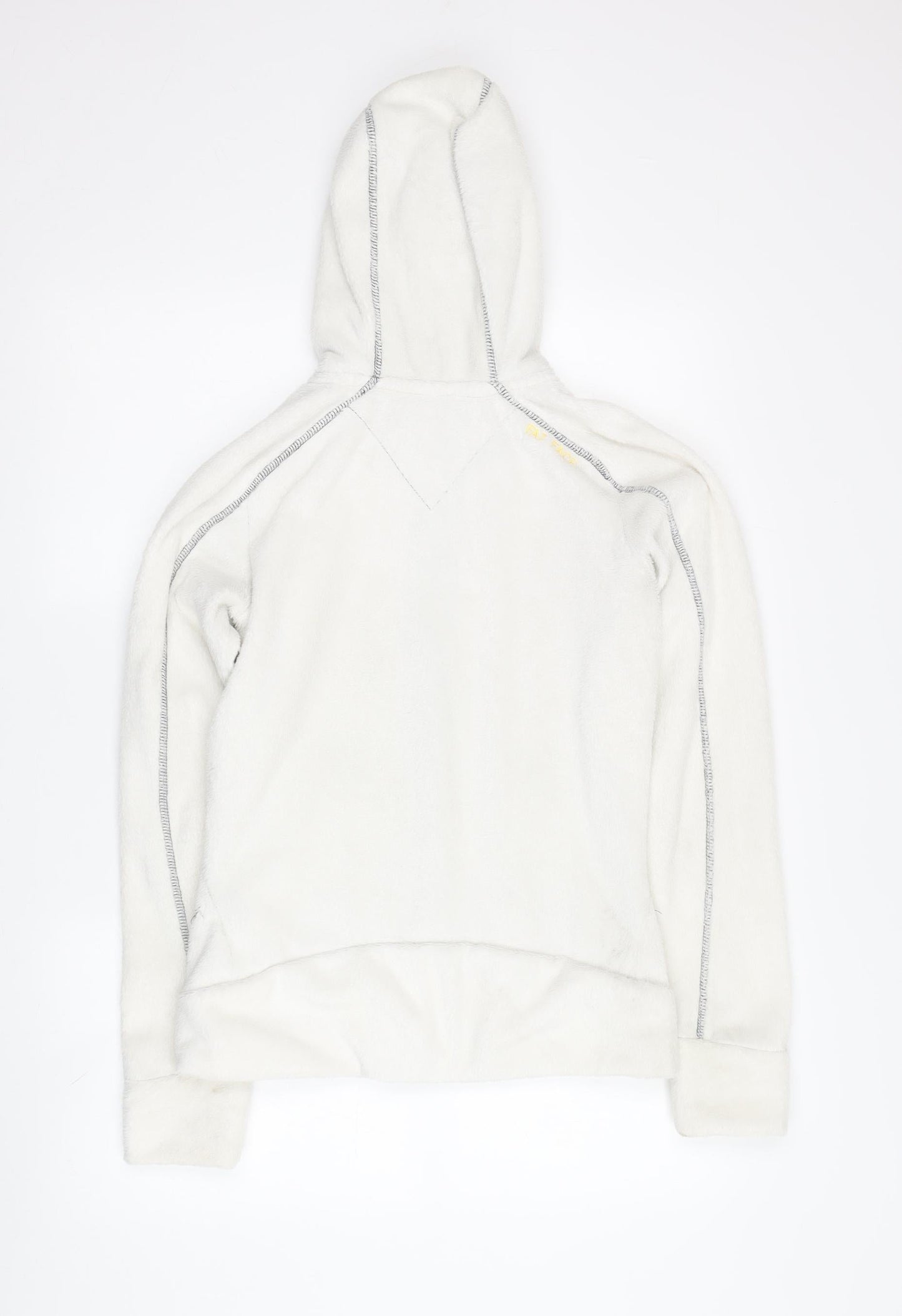 Fat Face Women's White Fleece Full Zip Hoodie Size 12