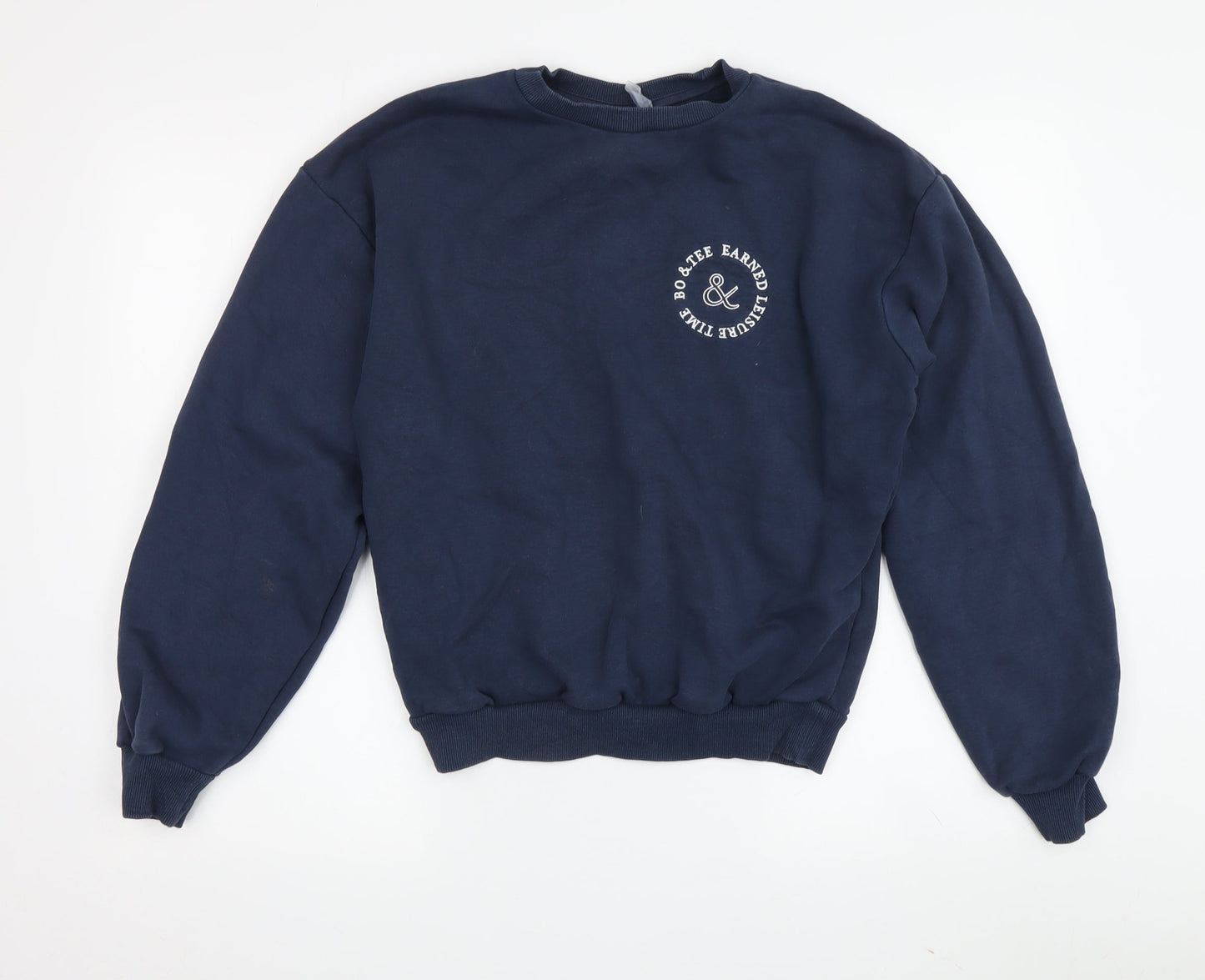 Bo+Tee Women's Blue XS Pullover Sweatshirt