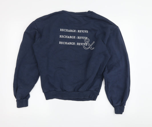 Bo+Tee Women's Blue XS Pullover Sweatshirt