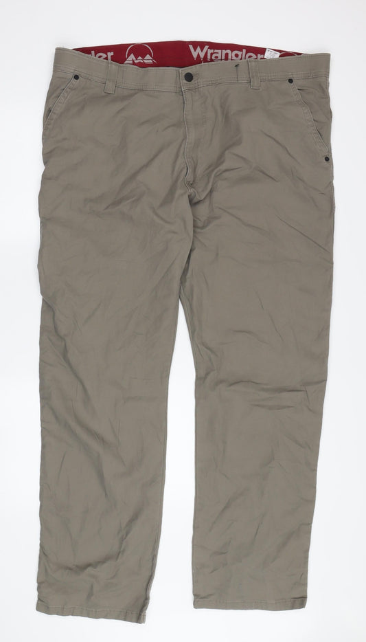 Wrangler Men's Beige Chino Trousers 42 Regular Fit