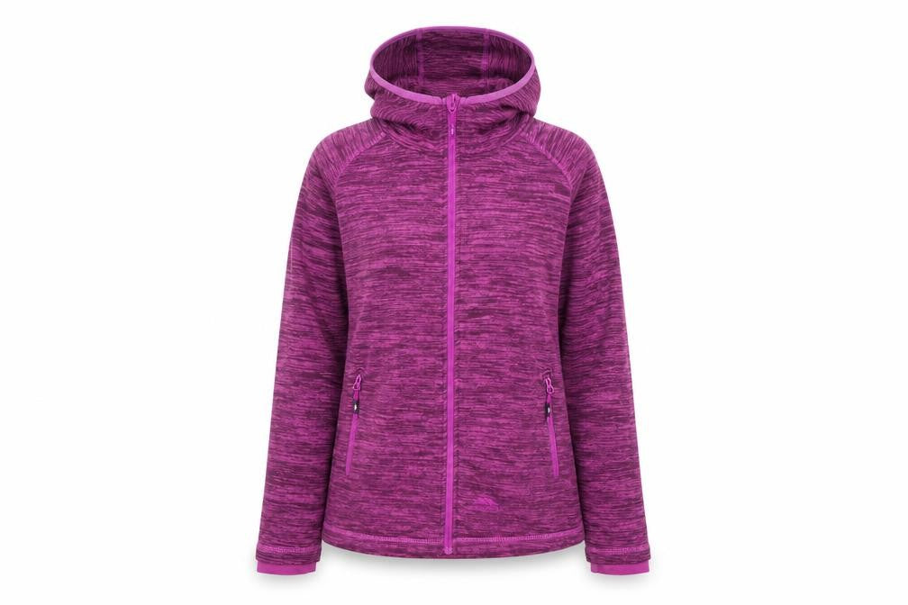 Womens UK M Regular Trespass Purple Full Zip Hoodie
