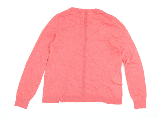 White Stuff Women's Pink Merino Wool Pullover, Size 14
