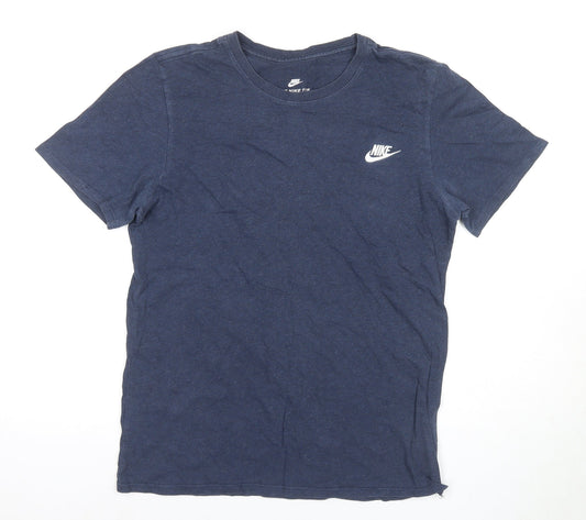 Nike Men's Blue Athletic Fit Crew Neck T-Shirt M