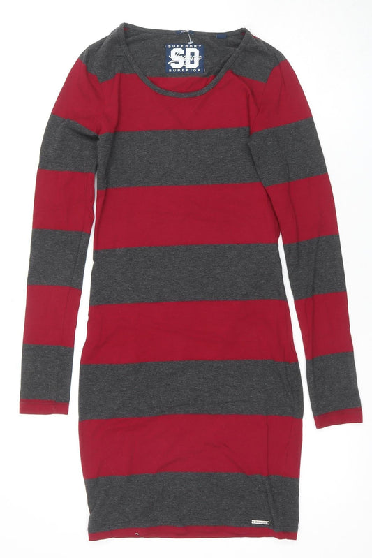 Superdry Women's Multicoloured XS Striped T-Shirt Dress