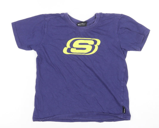 Skechers Boys Purple Graphic T-Shirt Size 6 Years