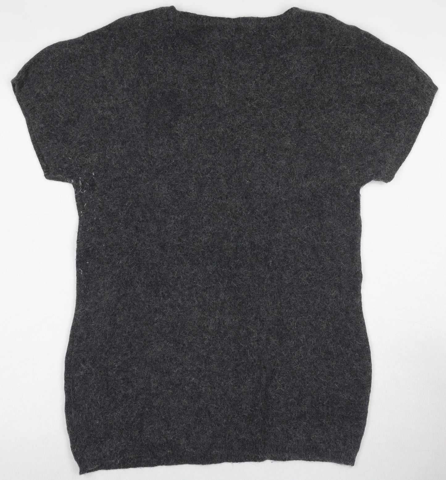 Morgan Womens Grey Lambswool Angora Pullover M