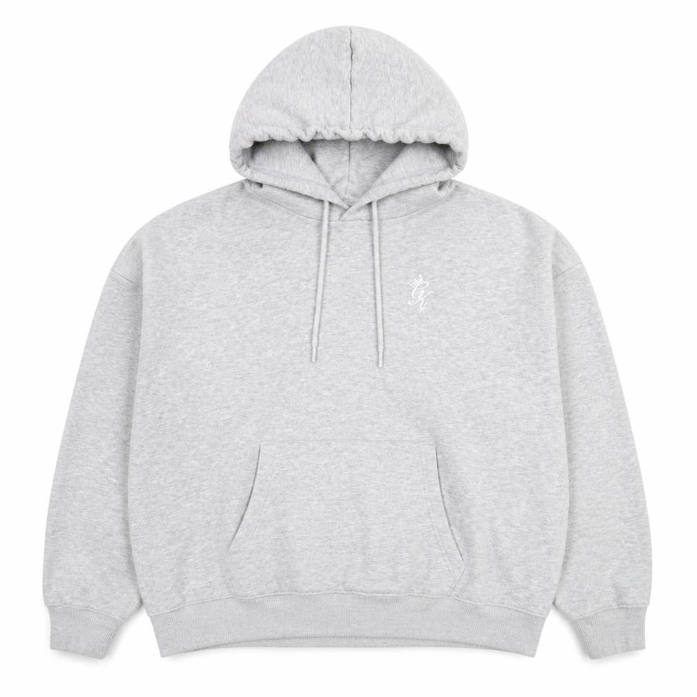 Women's Grey Pullover Hoodie, Regular Fit, Size 14