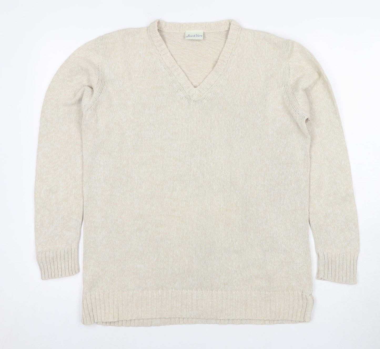 Joie de Vivre Women's Beige Pullover Jumper, Size S
