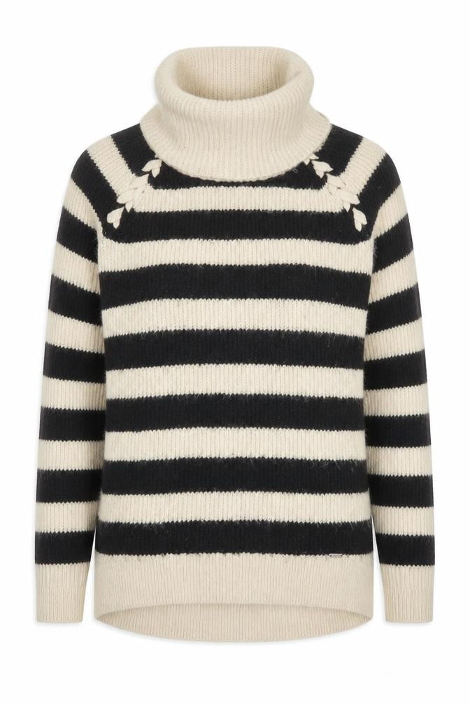Womens UK M Regular Hollister Black Pullover Chunky-Knit