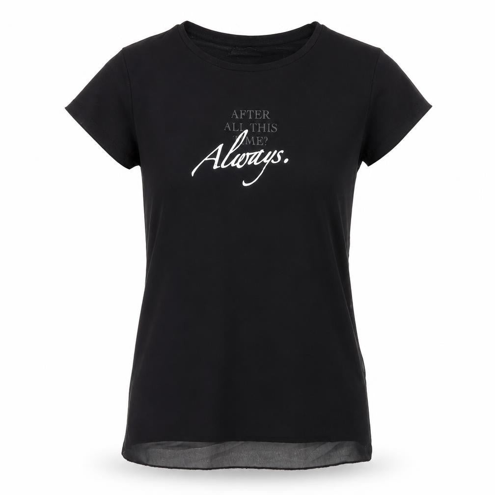 Womens UK Size 8 Harry Potter Black Polyester Blend T-Shirt