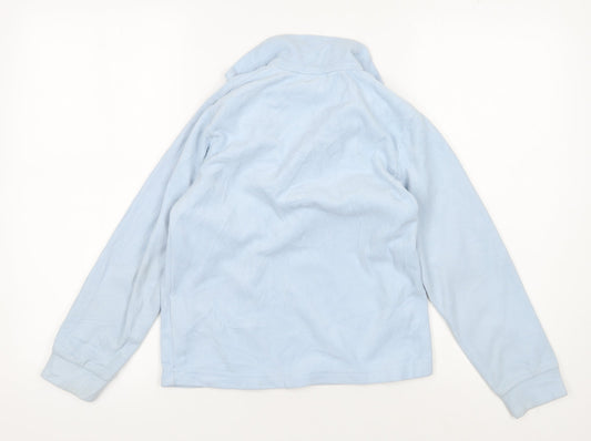 Snow+Rock Girls' Blue Fleece Pullover - 10 Years, Zip Neck