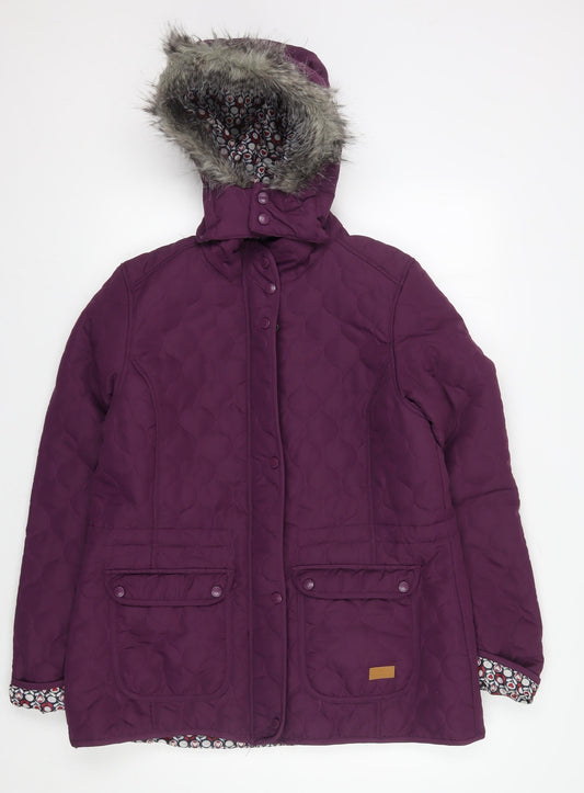 Trespass Women's Purple Hooded Puffer Jacket XL